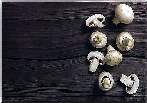 Raw mushrooms