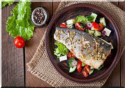 Diet for slimming the waist with fish