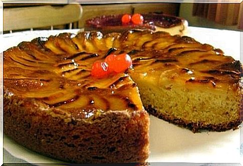 Apple cake and sponge cake