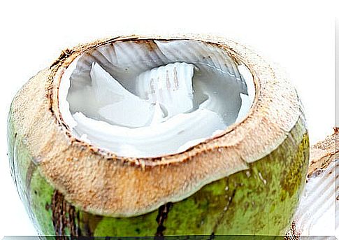 Fresh walnut coconut water