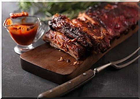 Delicious rib recipe in grilled sauce