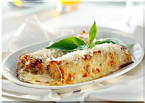 Cannelloni recipe with vegetables and cheese