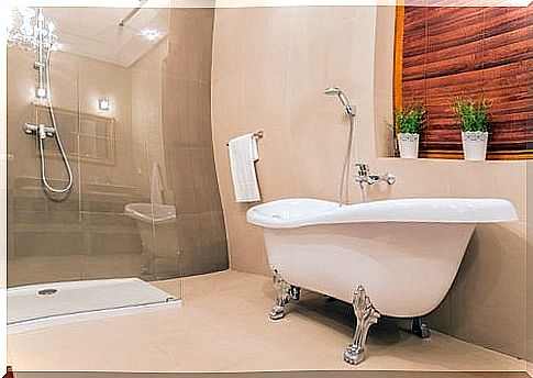 According to the main rules of Feng Shui, the bathroom should be in a discreet place