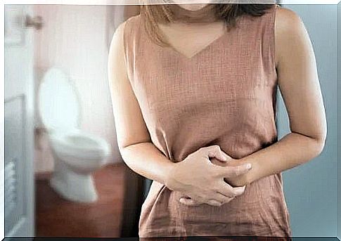 Woman affected by intestinal flora imbalances